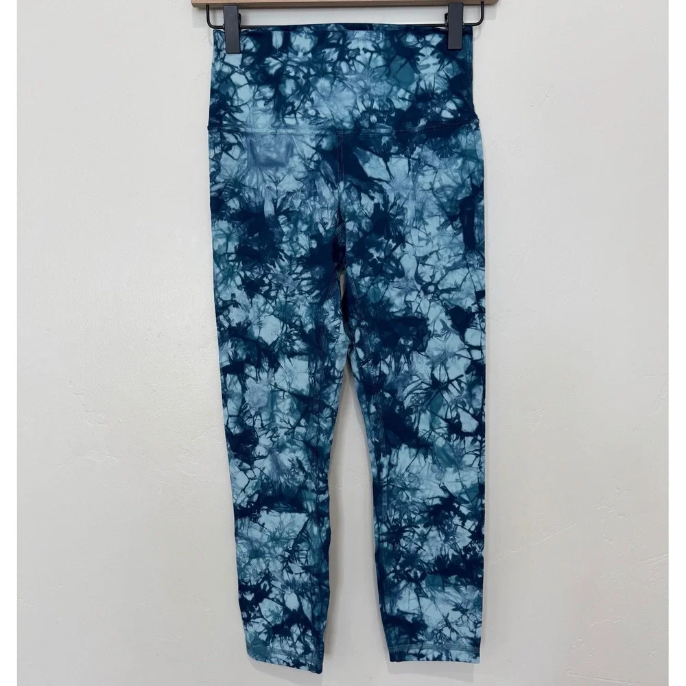 Lululemon Wunder Under Hi-Rise 7/8 Tight Full-On Luxtreme 25 Dual Shibori Blue 4